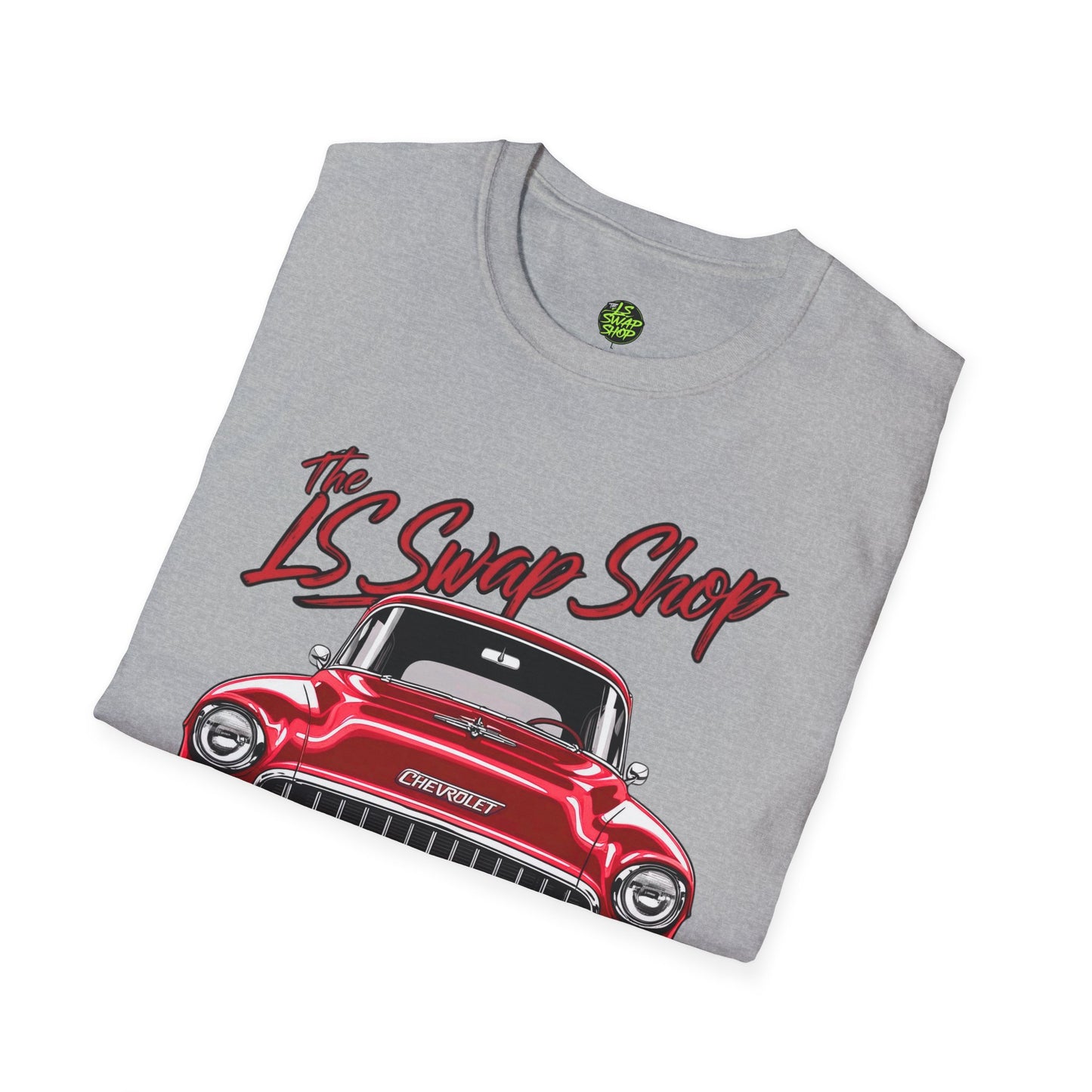 LS Swap Shop Tee – '55 Bel Air Front View Banner Edition