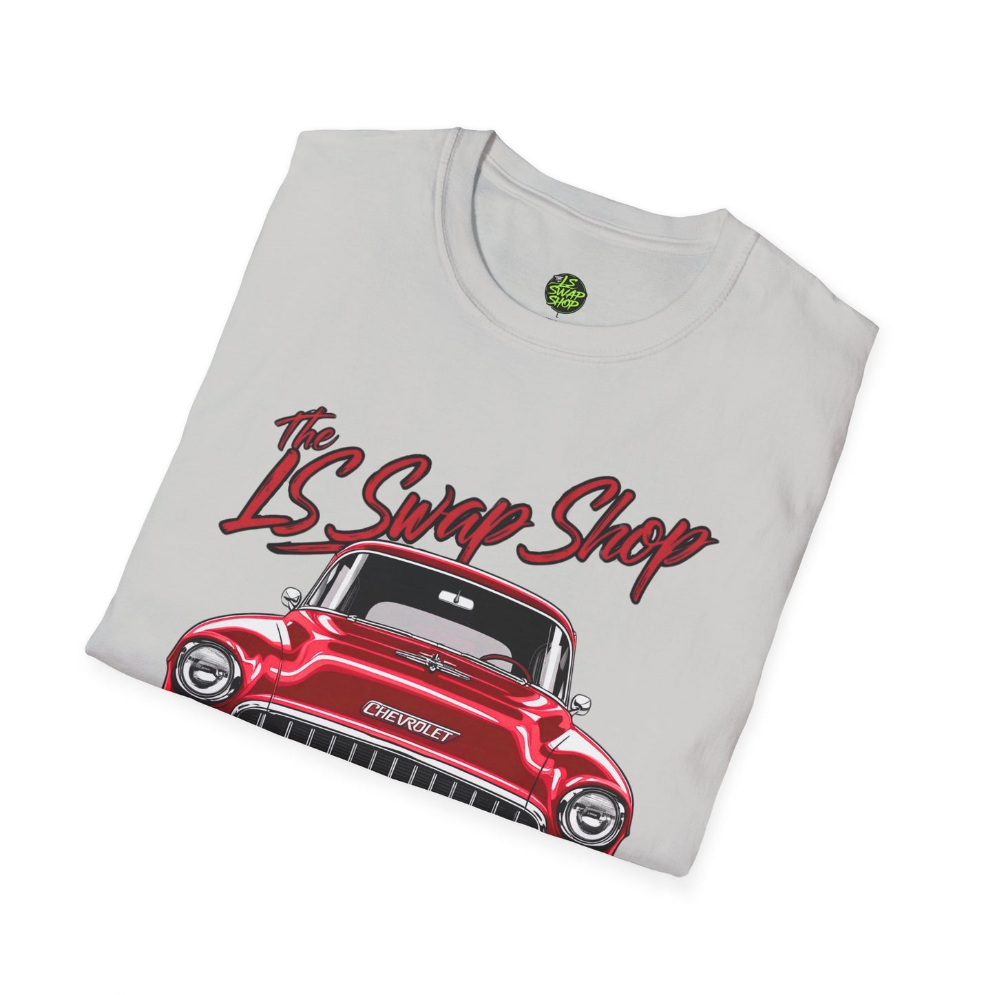 LS Swap Shop Tee – '55 Bel Air Front View Banner Edition