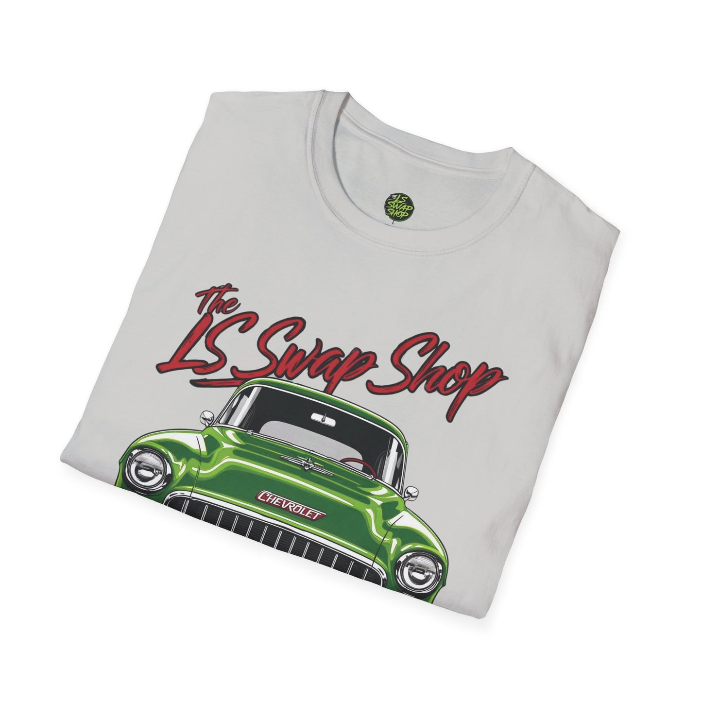 LS Swap Shop Tee – '55 Bel Air Front View Banner Edition