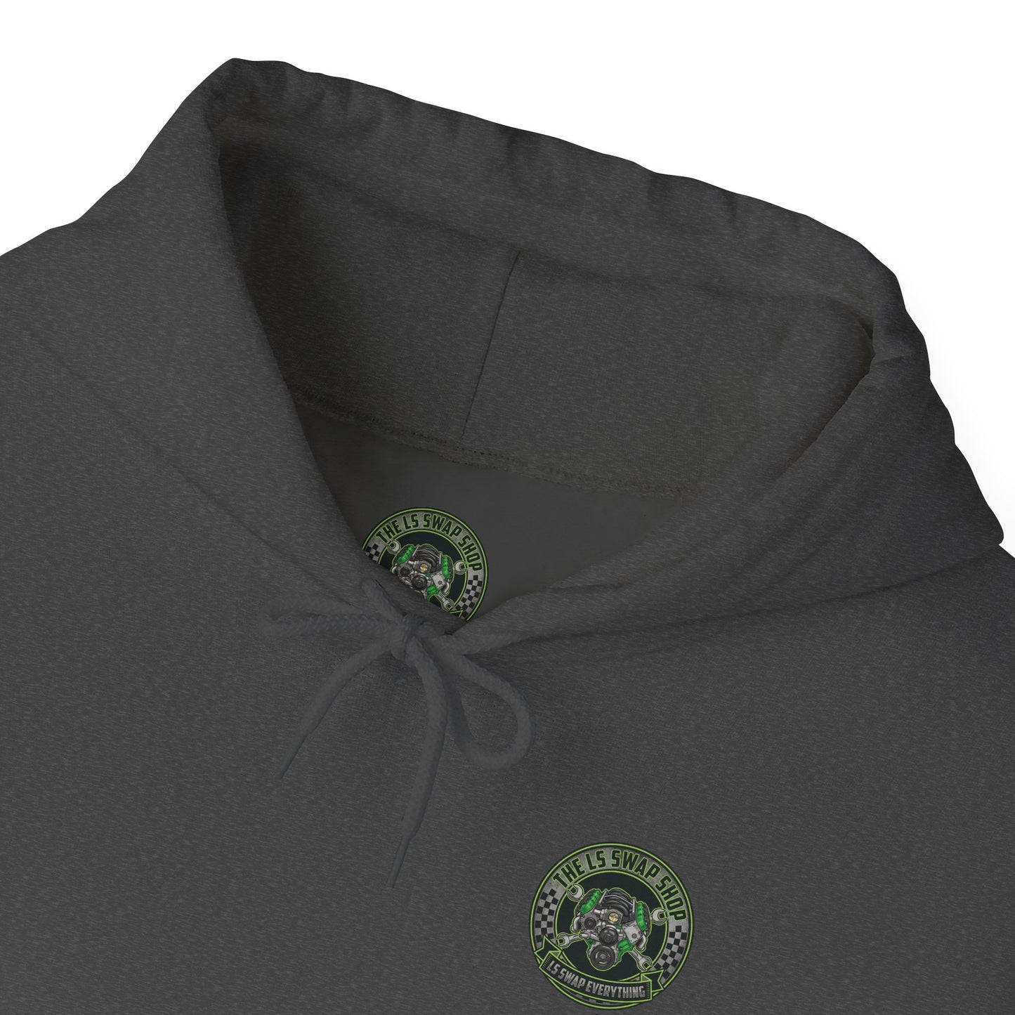 LS Swap Everything Hoodie — LS Engine Logo Back & Chest