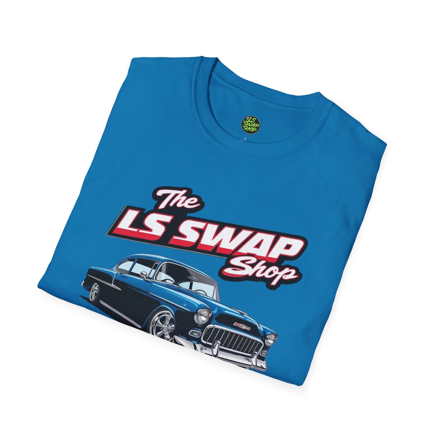 LS Swap Shop Tee – '55 Bel Air RestoMod Edition (Classic Blue)