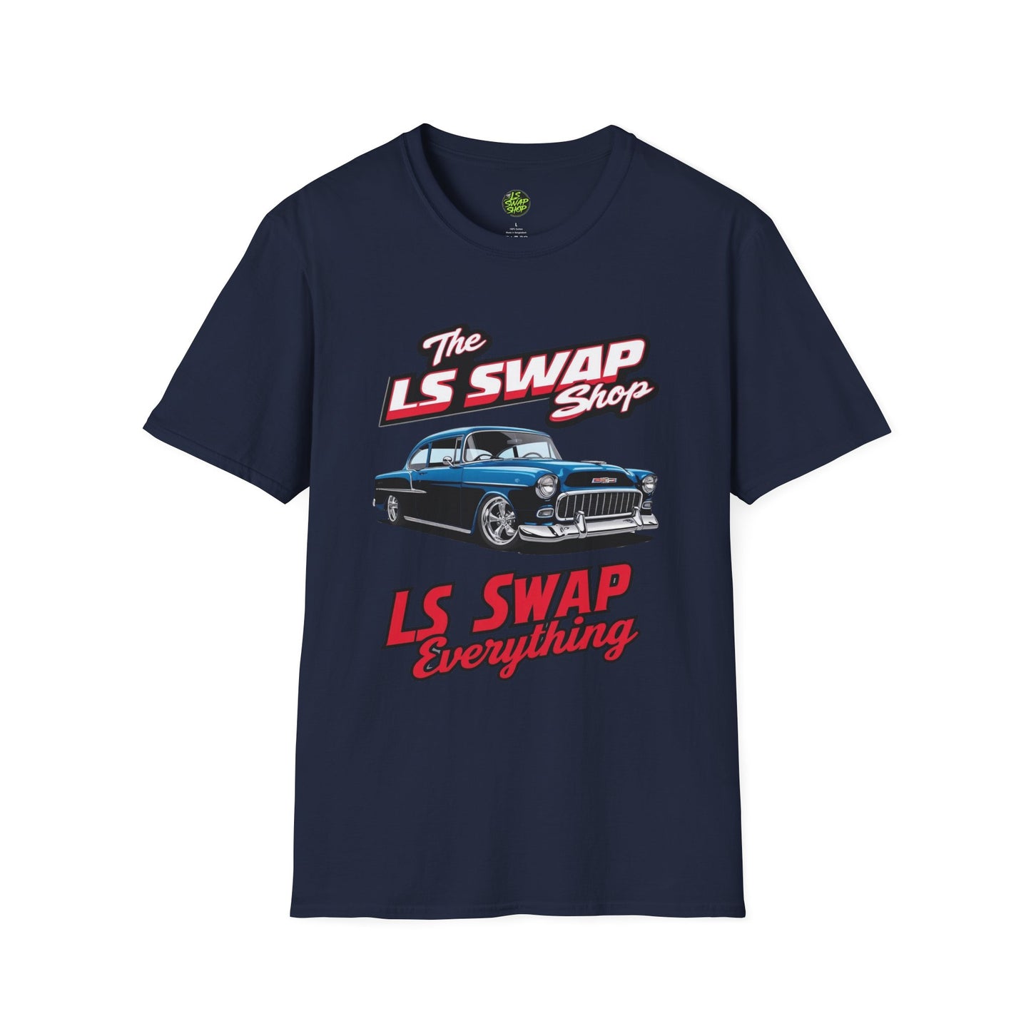 LS Swap Shop Tee – '55 Bel Air RestoMod Edition (Classic Blue)