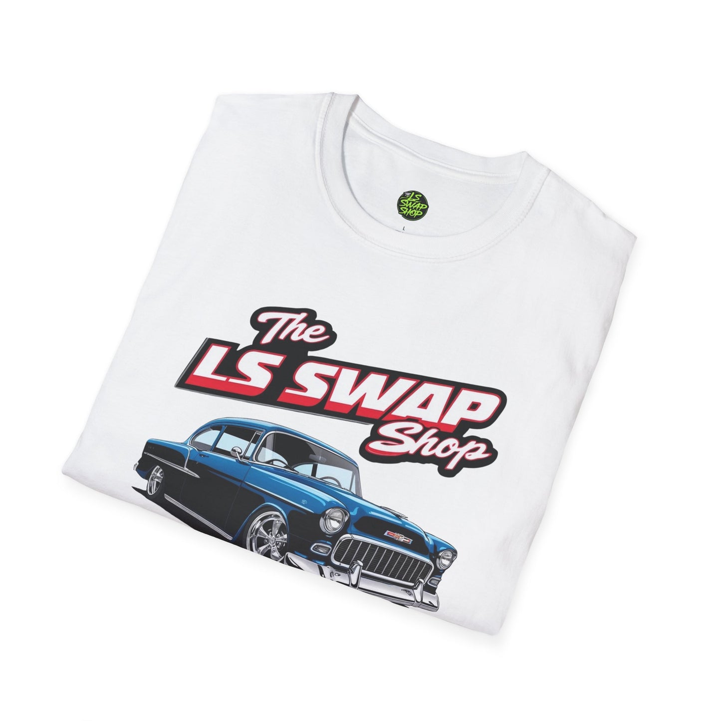 LS Swap Shop Tee – '55 Bel Air RestoMod Edition (Classic Blue)