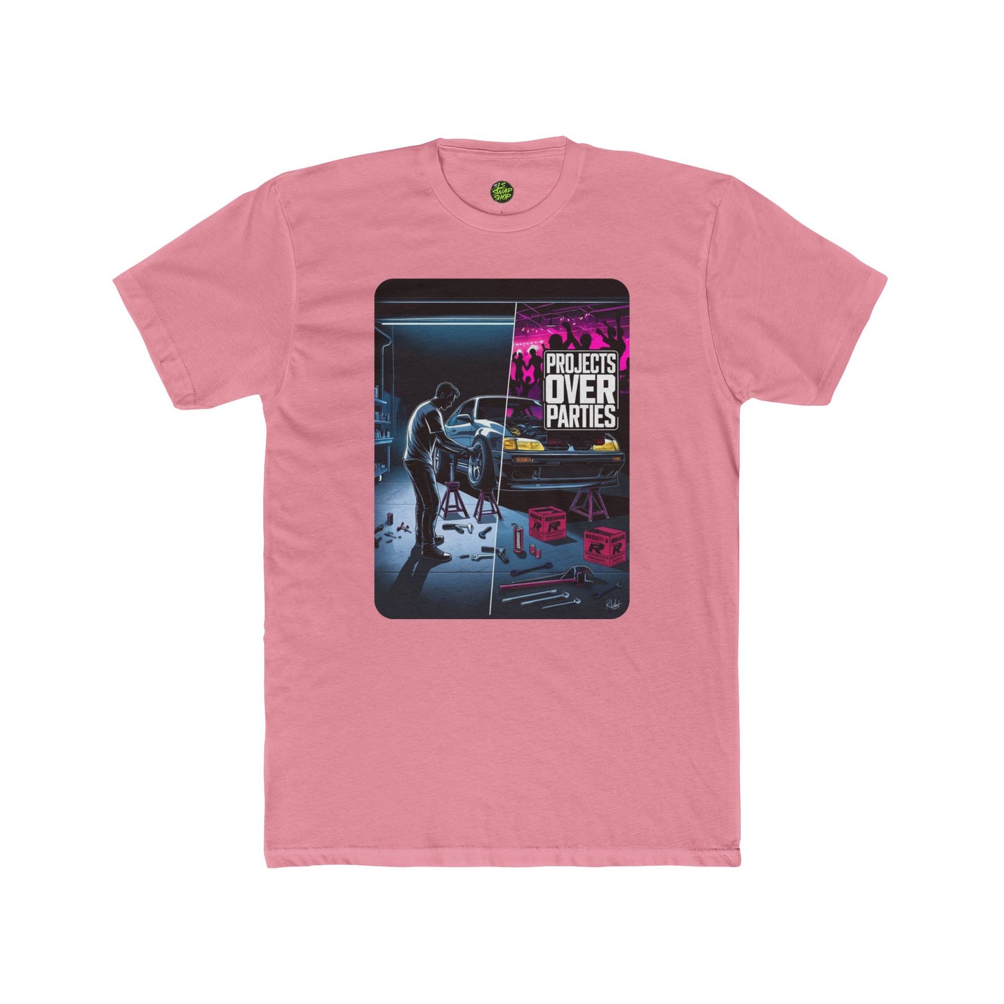 "Projects Over Parties" Split-Life Tee