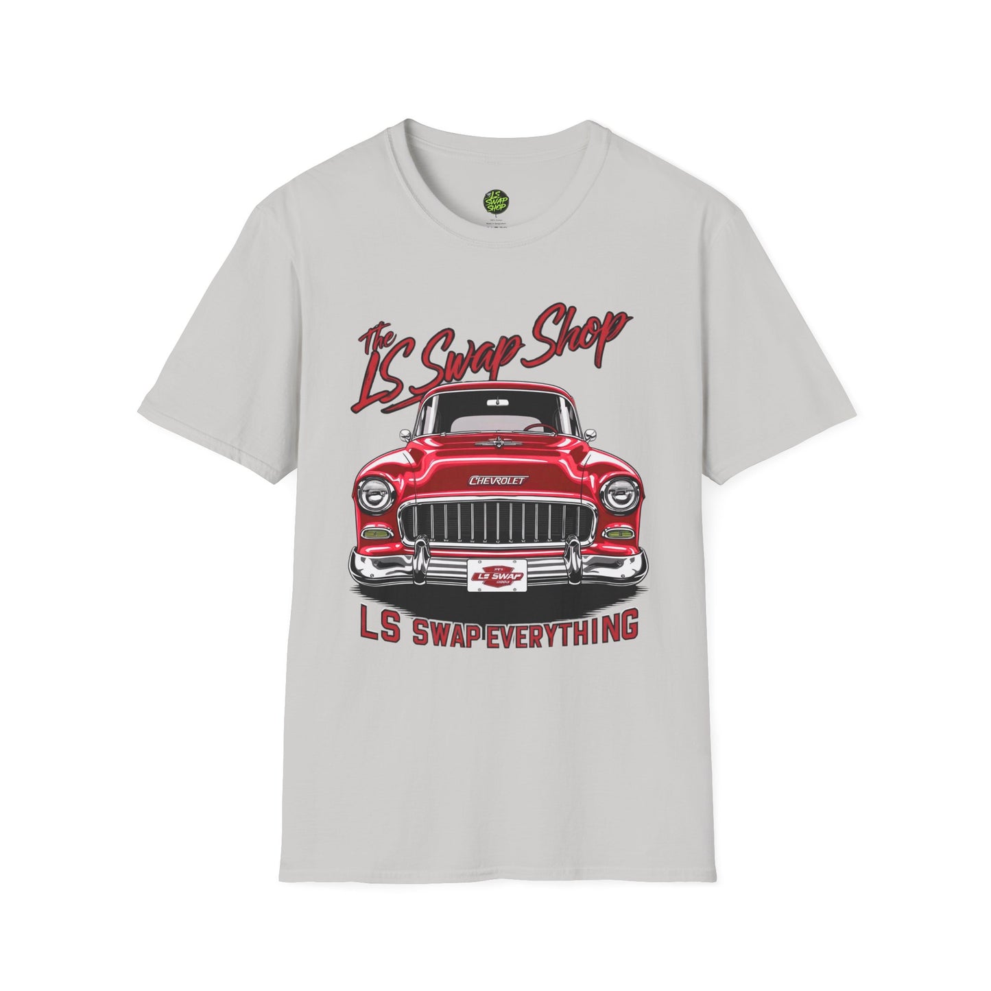 LS Swap Shop Tee – '55 Bel Air Front View Banner Edition