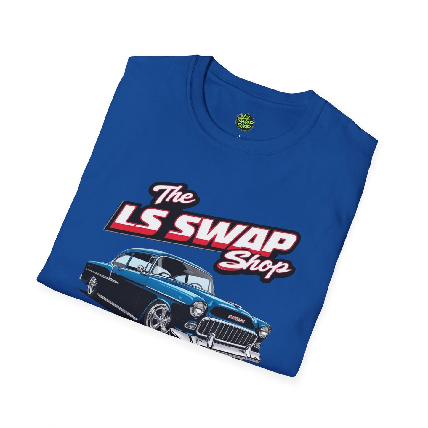 LS Swap Shop Tee – '55 Bel Air RestoMod Edition (Classic Blue)