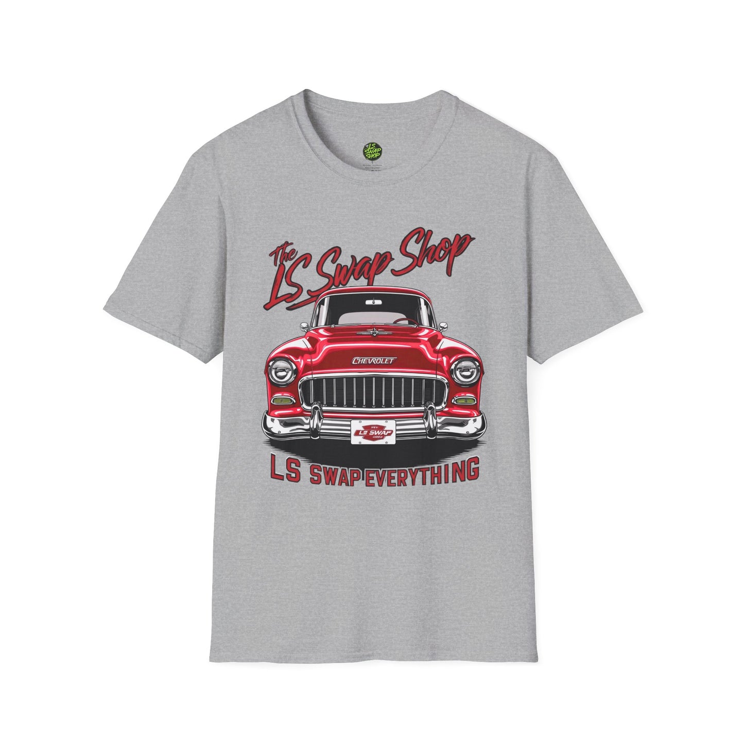 LS Swap Shop Tee – '55 Bel Air Front View Banner Edition