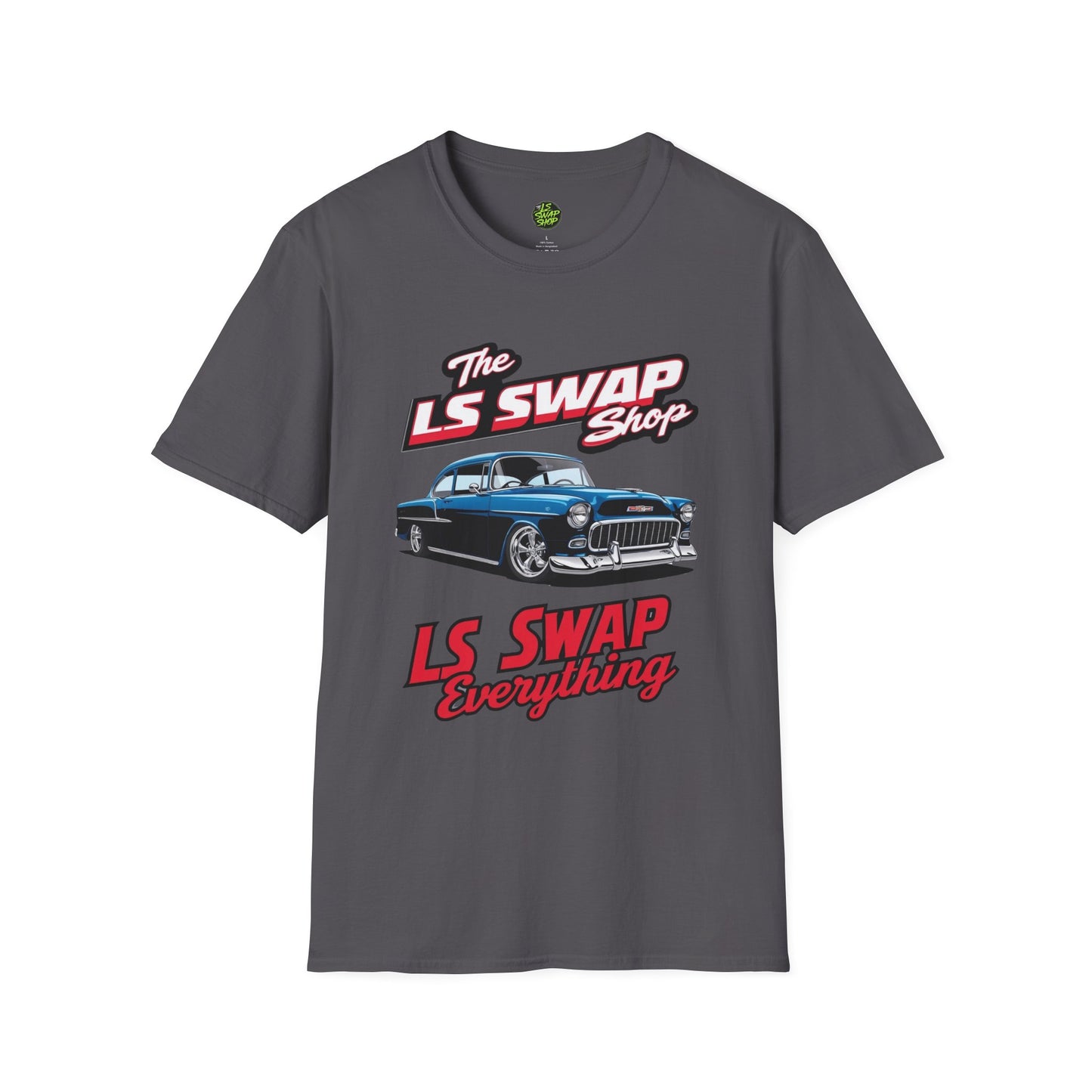 LS Swap Shop Tee – '55 Bel Air RestoMod Edition (Classic Blue)