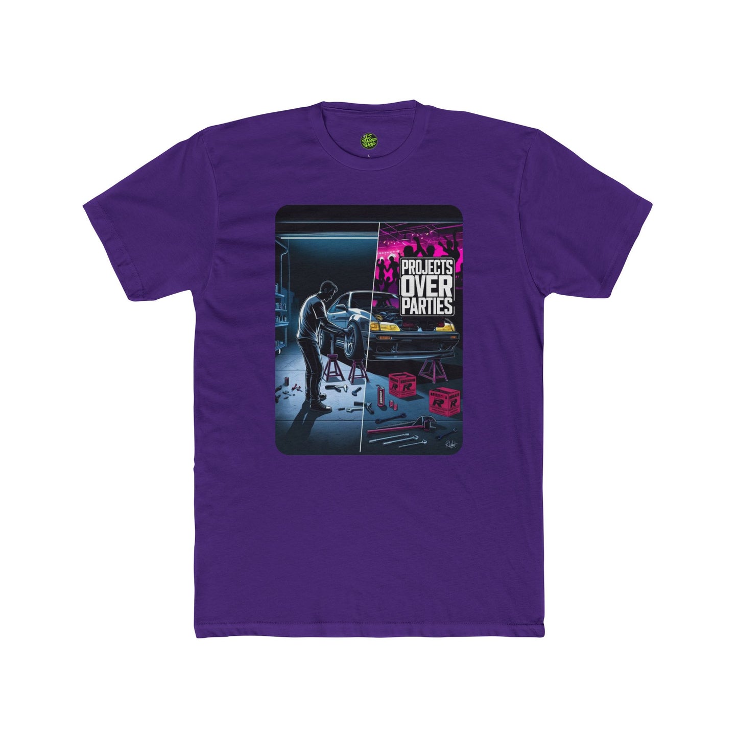 "Projects Over Parties" Split-Life Tee