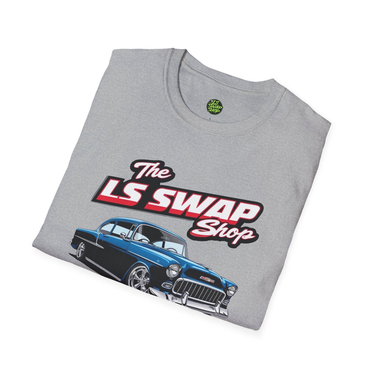 LS Swap Shop Tee – '55 Bel Air RestoMod Edition (Classic Blue)