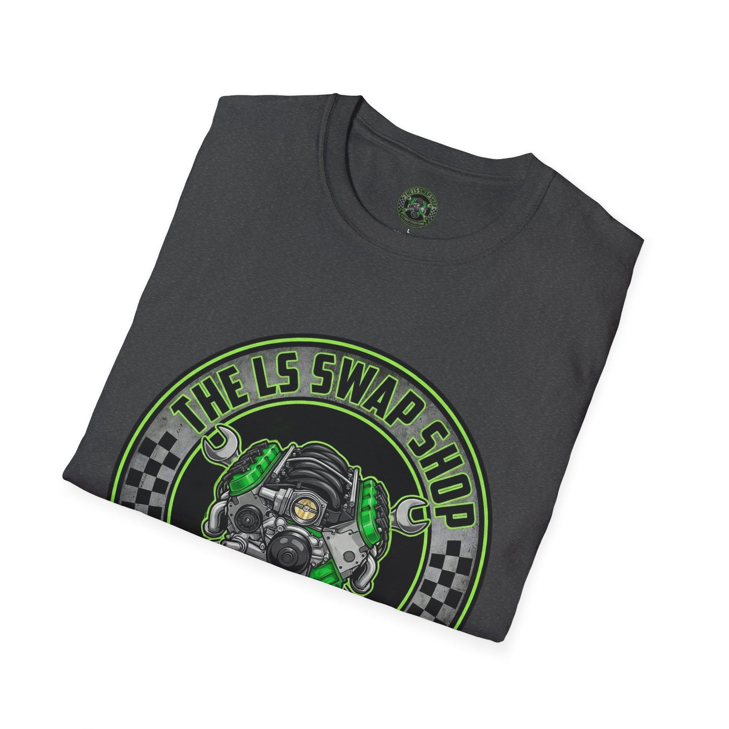 LS Swap Shop T-Shirt — "LS Swap Everything" Engine Logo Tee