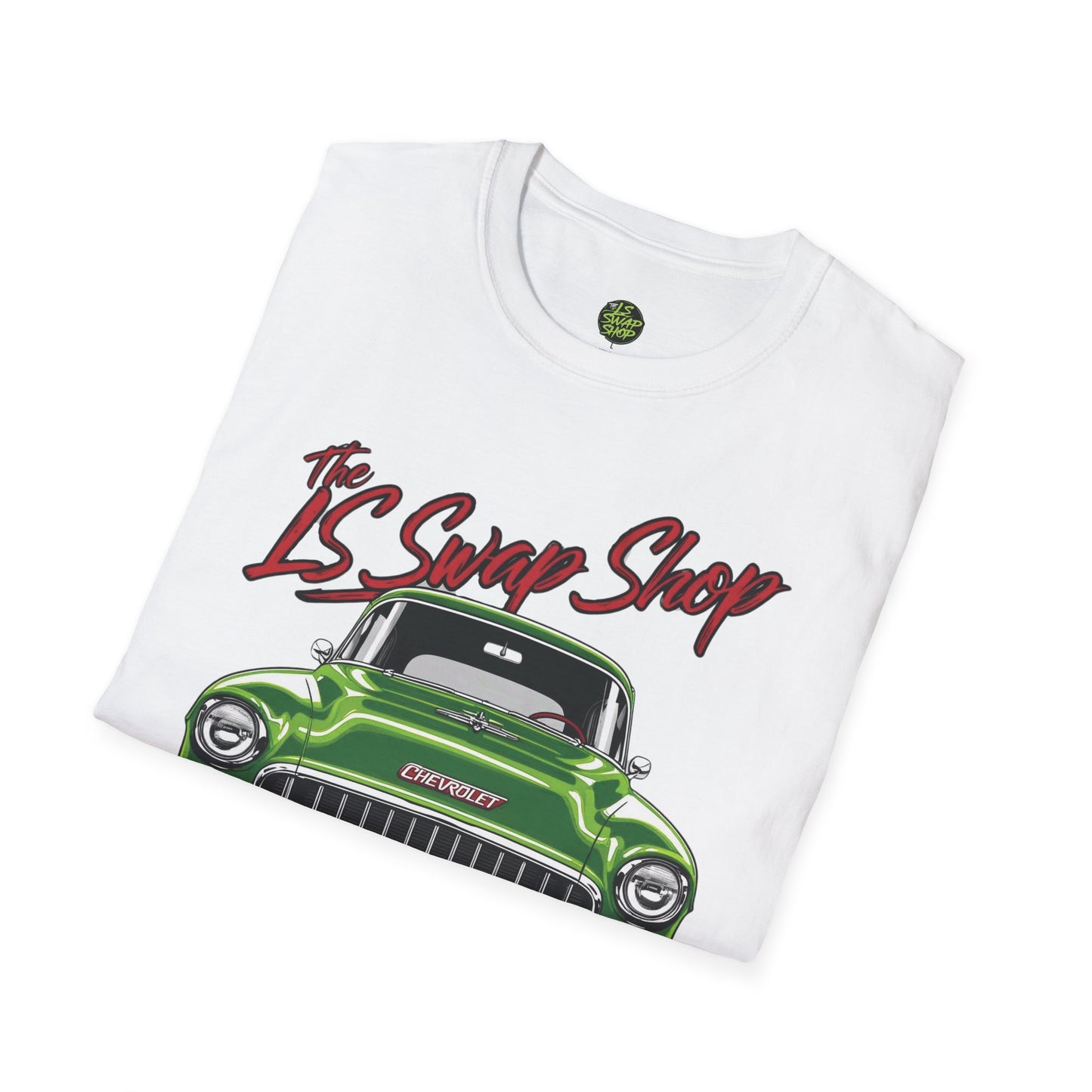 LS Swap Shop Tee – '55 Bel Air Front View Banner Edition