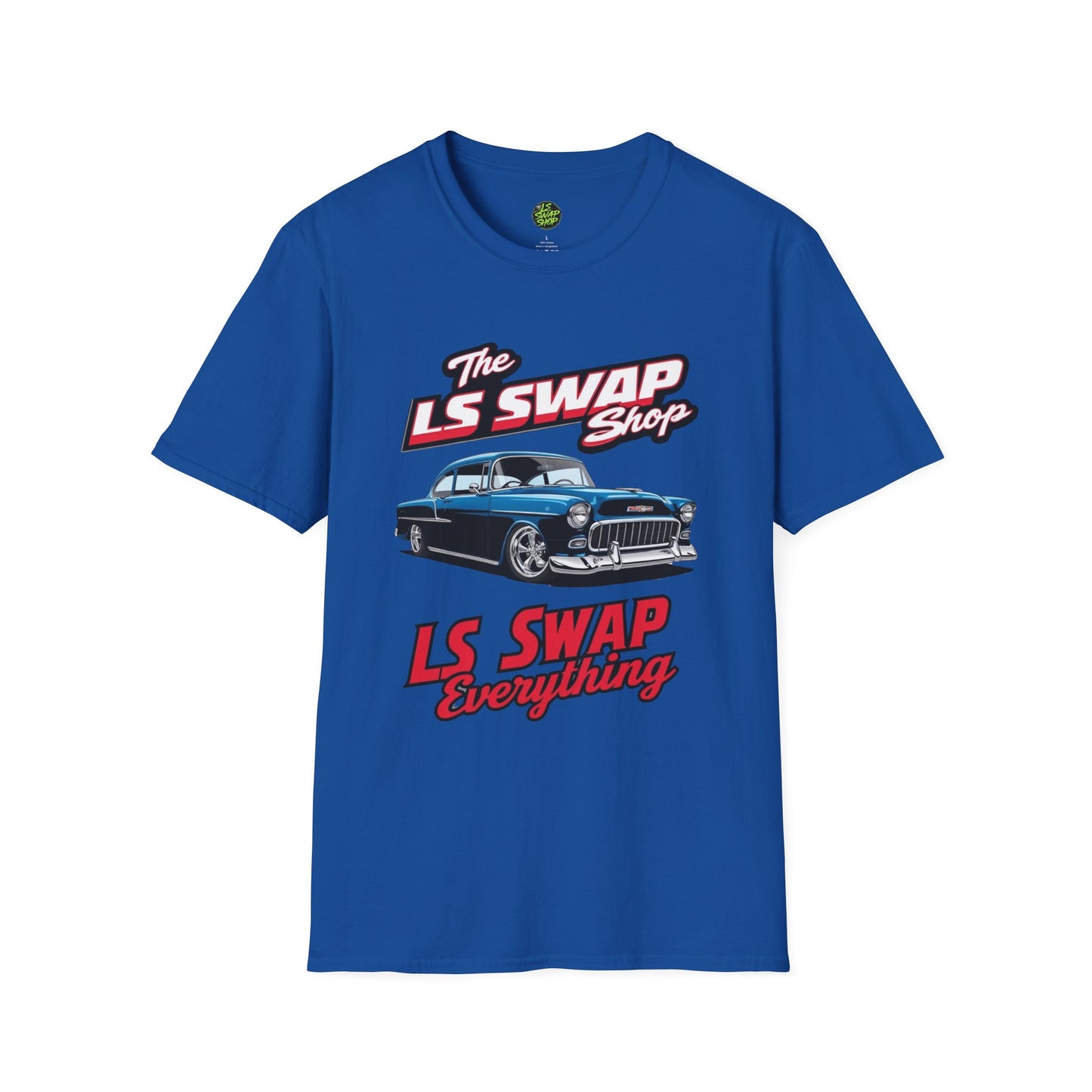 LS Swap Shop Tee – '55 Bel Air RestoMod Edition (Classic Blue)