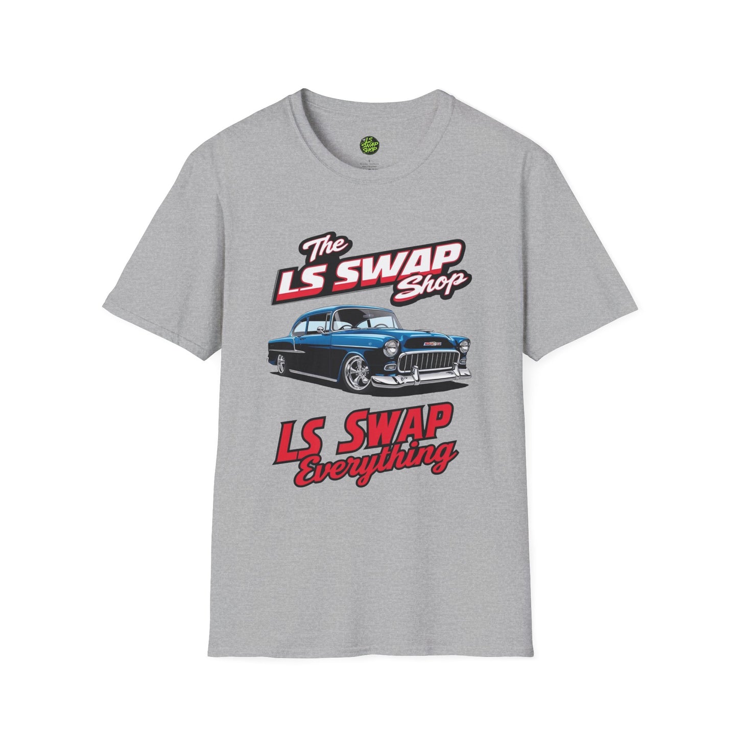 LS Swap Shop Tee – '55 Bel Air RestoMod Edition (Classic Blue)