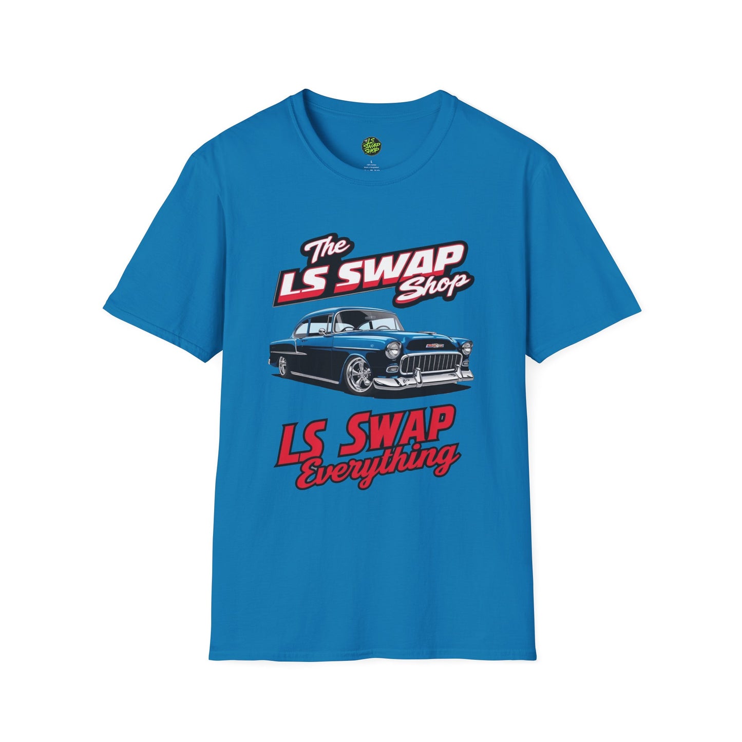 LS Swap Shop Tee – '55 Bel Air RestoMod Edition (Classic Blue)
