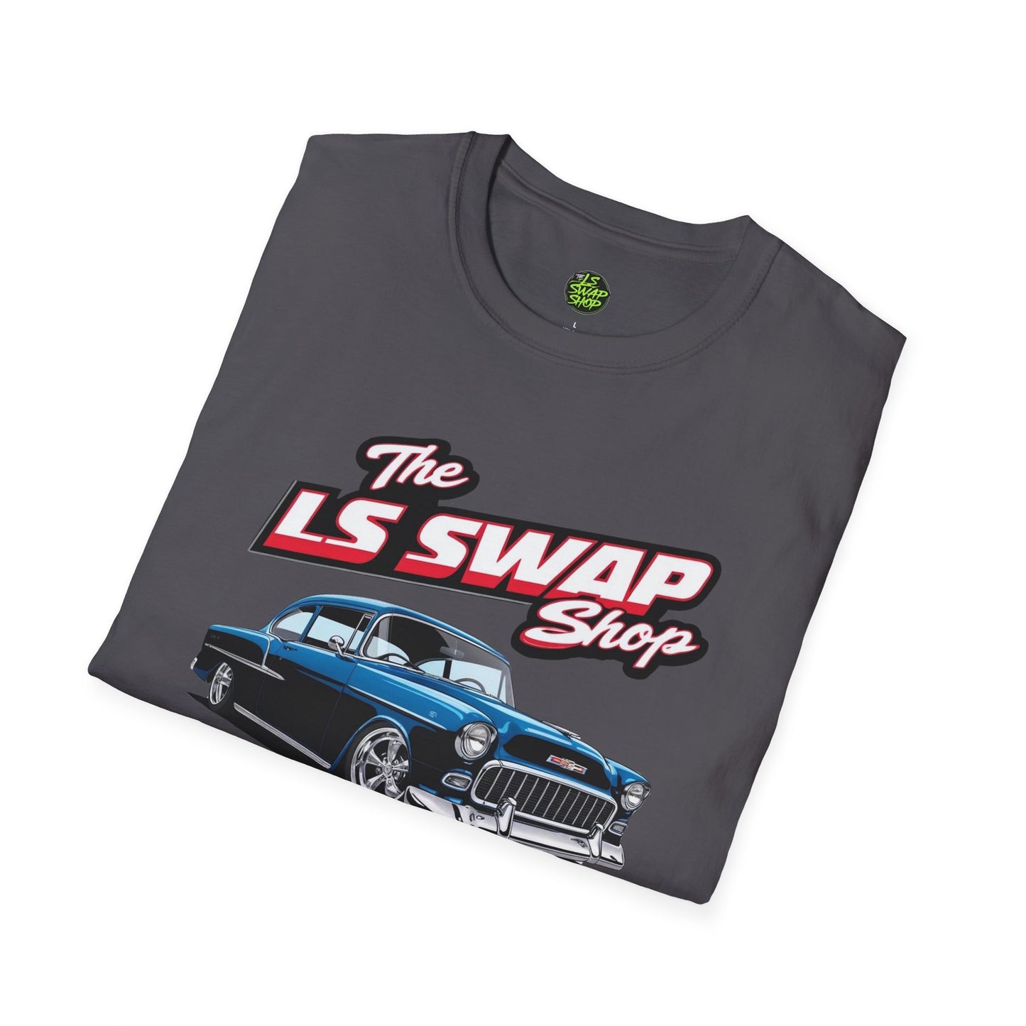 LS Swap Shop Tee – '55 Bel Air RestoMod Edition (Classic Blue)