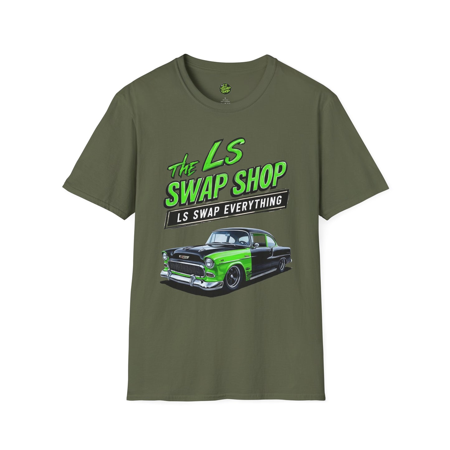 LS Swap Shop Resto-Mod Tee – '55 Bel Air (Neon Blackout Edition)