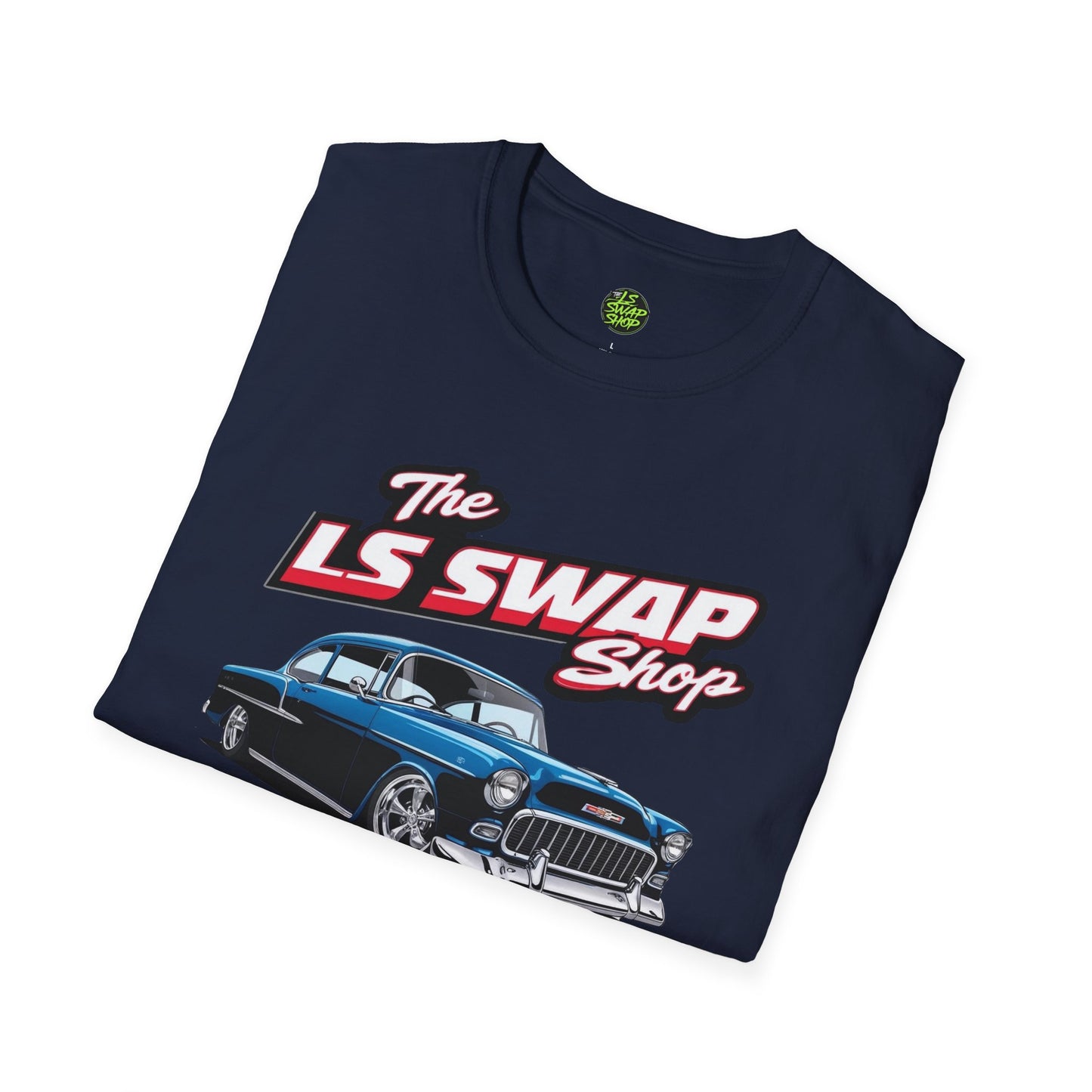 LS Swap Shop Tee – '55 Bel Air RestoMod Edition (Classic Blue)