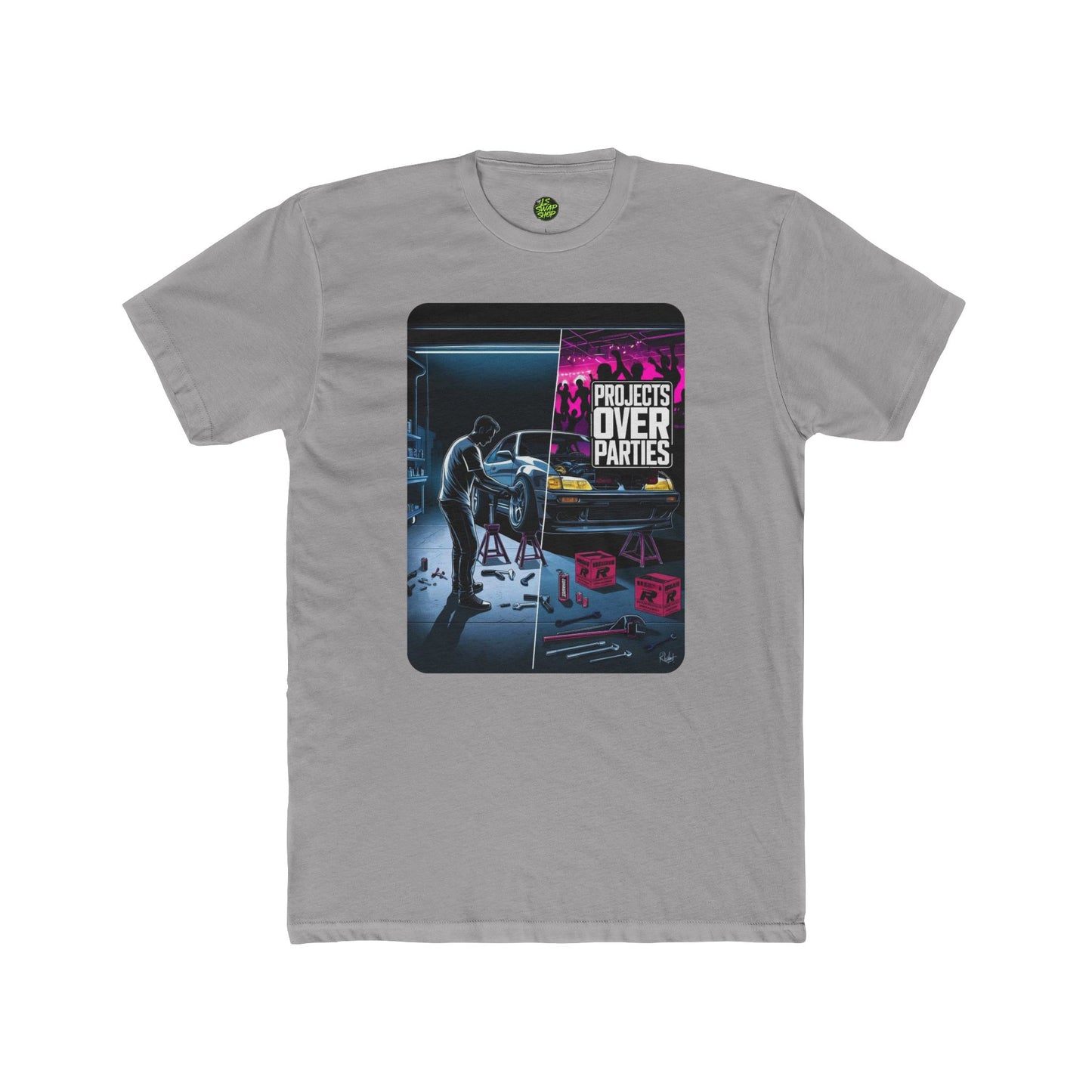 "Projects Over Parties" Split-Life Tee