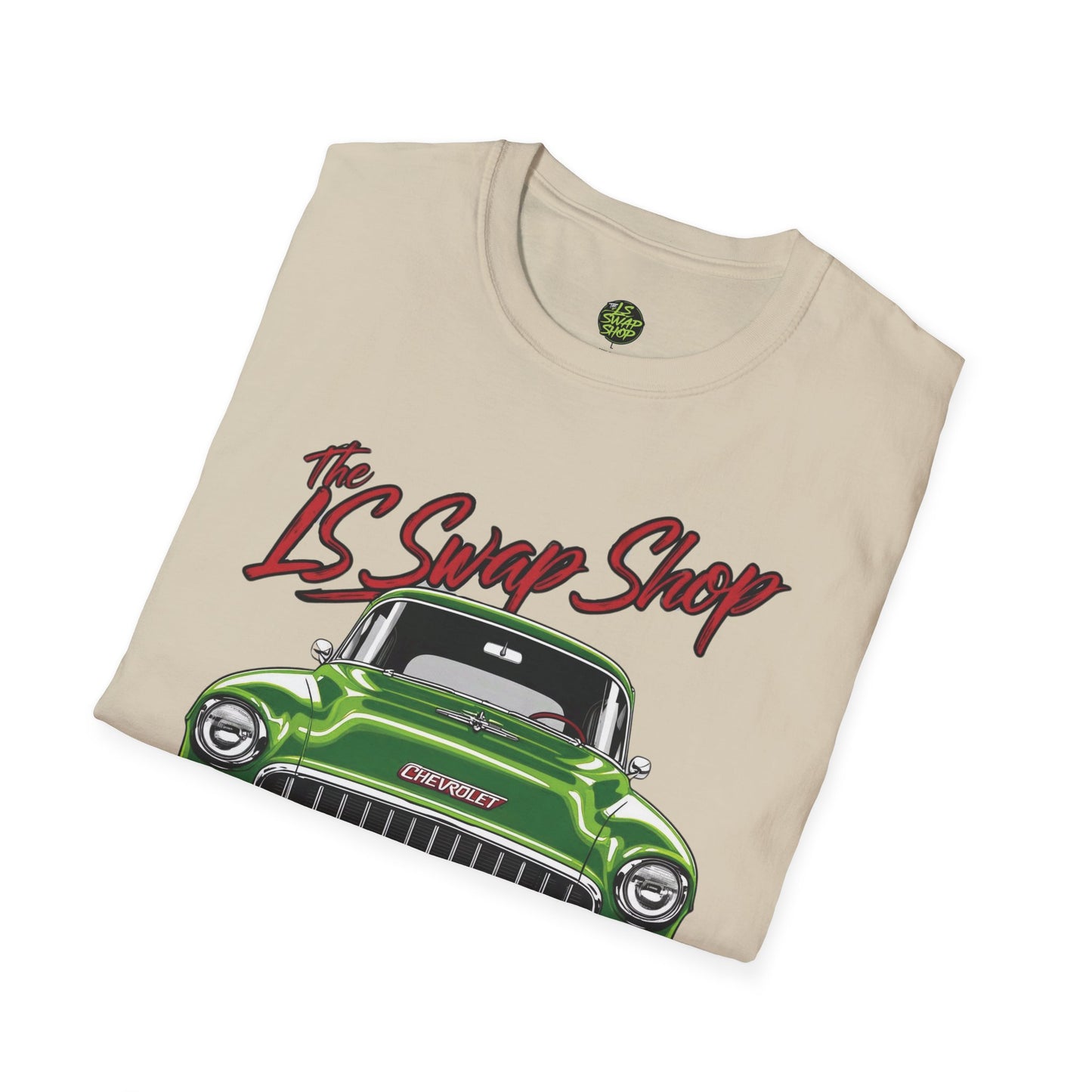 LS Swap Shop Tee – '55 Bel Air Front View Banner Edition