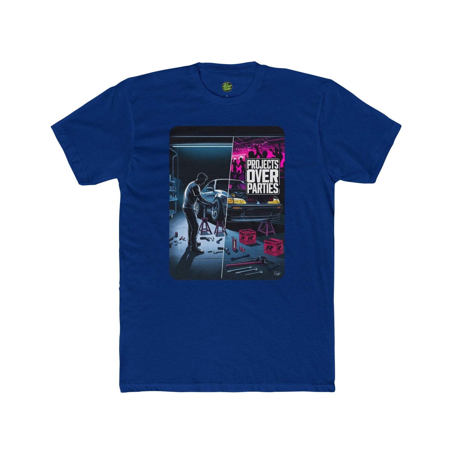 "Projects Over Parties" Split-Life Tee