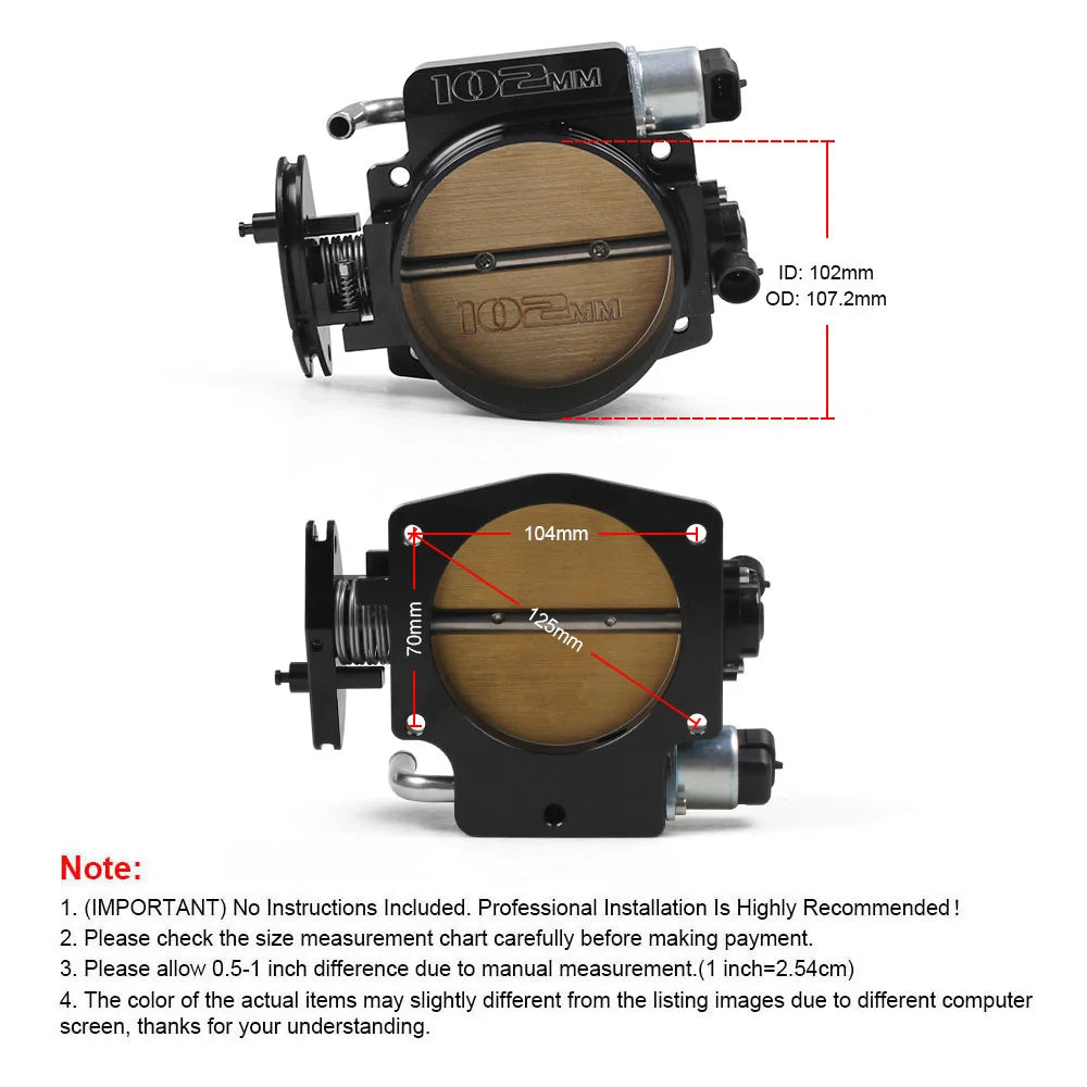 92mm / 102mm High Flow Billet Throttle Body w/ TPS – LS1/LS2/LS3/LS6