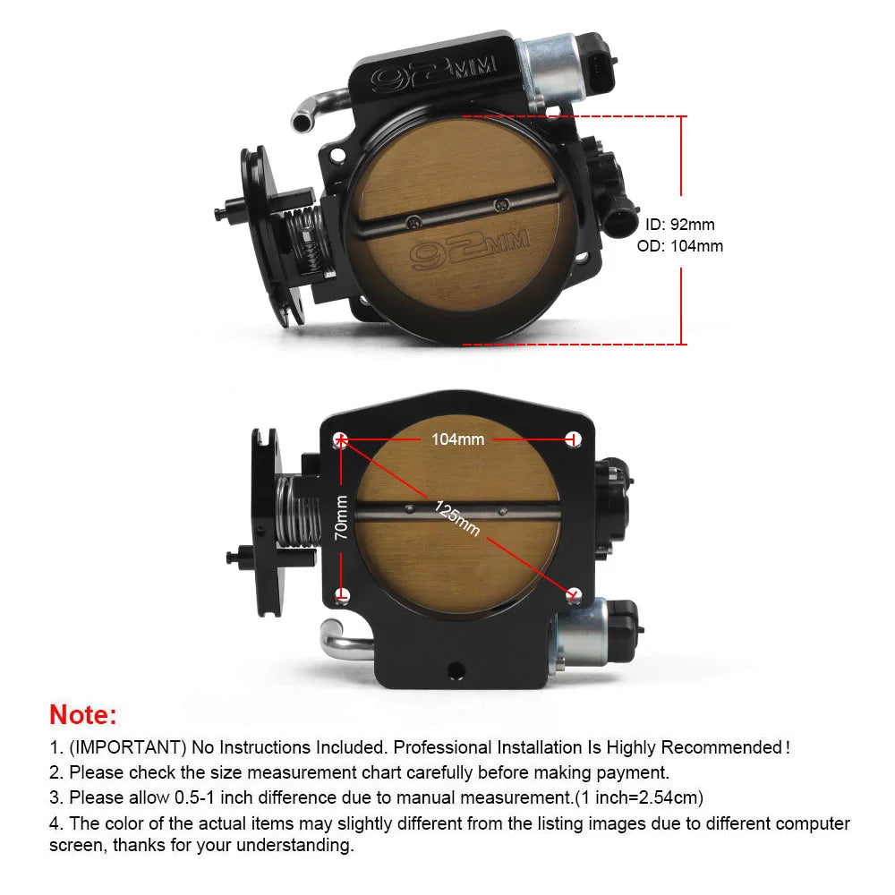 92mm / 102mm High Flow Billet Throttle Body w/ TPS – LS1/LS2/LS3/LS6