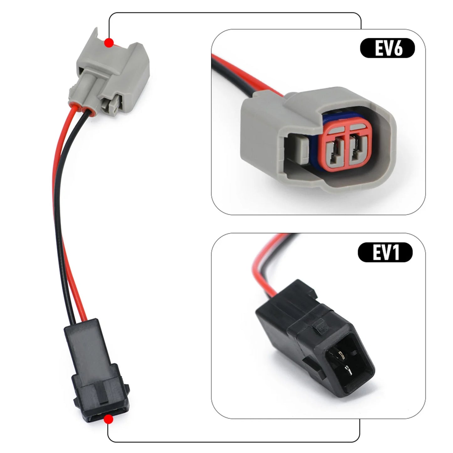 4L60E DBC LS Standalone Wiring Harness with 8 Pack Fuel Injector Connector Adapter EV1 Transfer to EV6 For GM LS1 4.8/5.3/6.0L