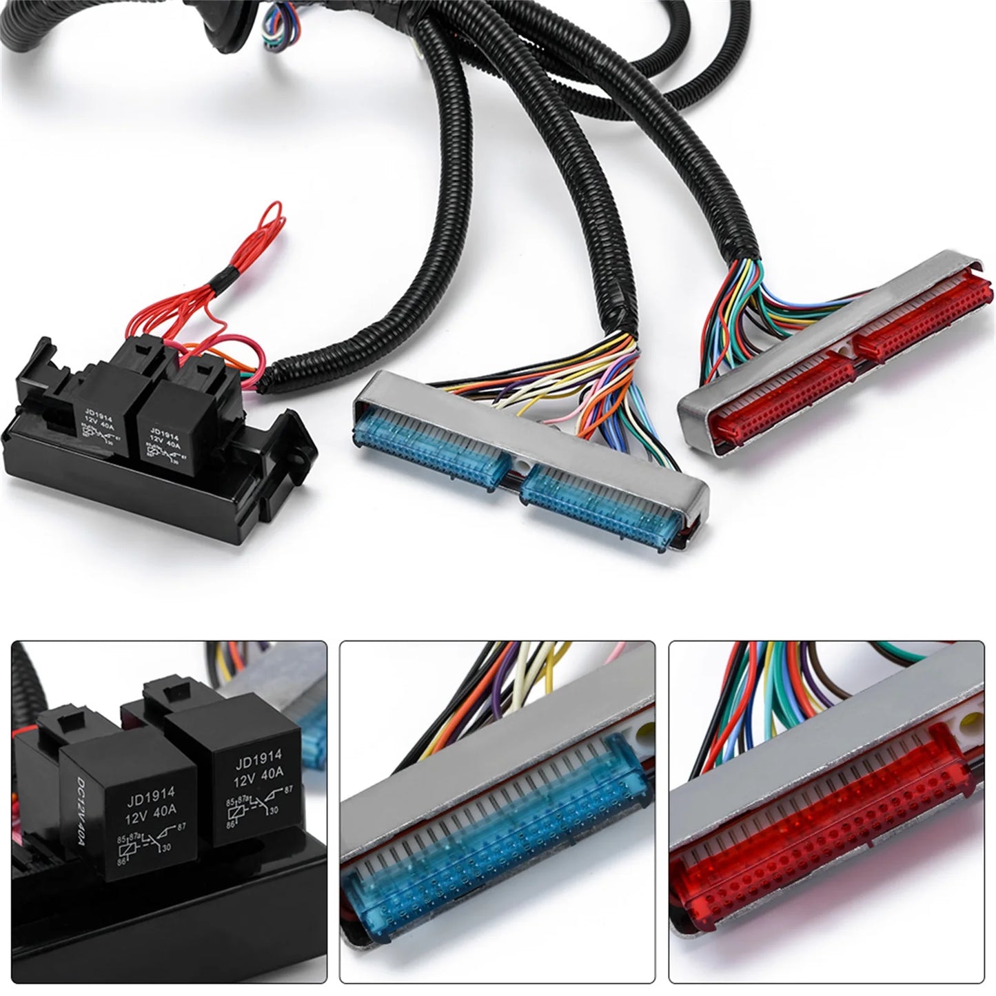 4L60E DBC LS Standalone Wiring Harness with 8 Pack Fuel Injector Connector Adapter EV1 Transfer to EV6 For GM LS1 4.8/5.3/6.0L