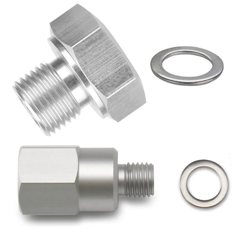 LS Engine Swap M16 1.5 to 1/8" NPT Oil Pressure Sensor Adapter and Coolant Temperature Sensor M12 1.5 to 3/8" NPT for All LS
