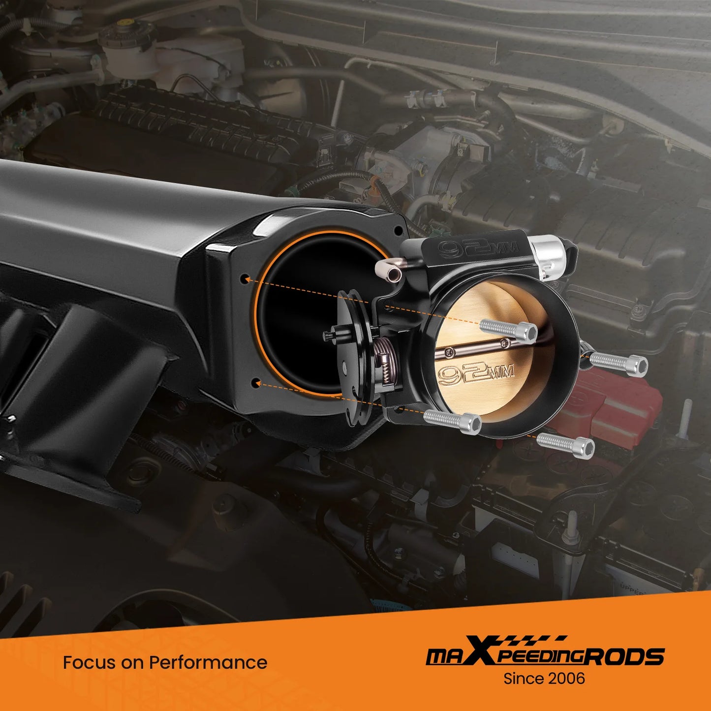92mm Cable Throttle Body w/ TPS & IAC | Fits LS1 LS2 LS3 LS6 LS7 LSX | The LS Swap Shop