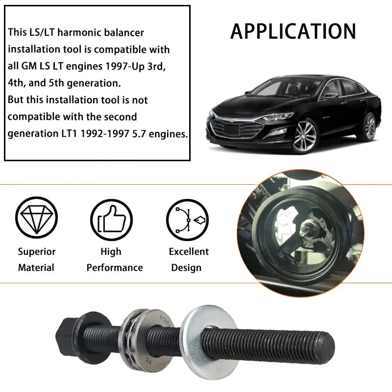 LS1 Harmonic Balancer Installation Tool For GM 1997-Up LS LT Series Engines Gen 3, 4, 5