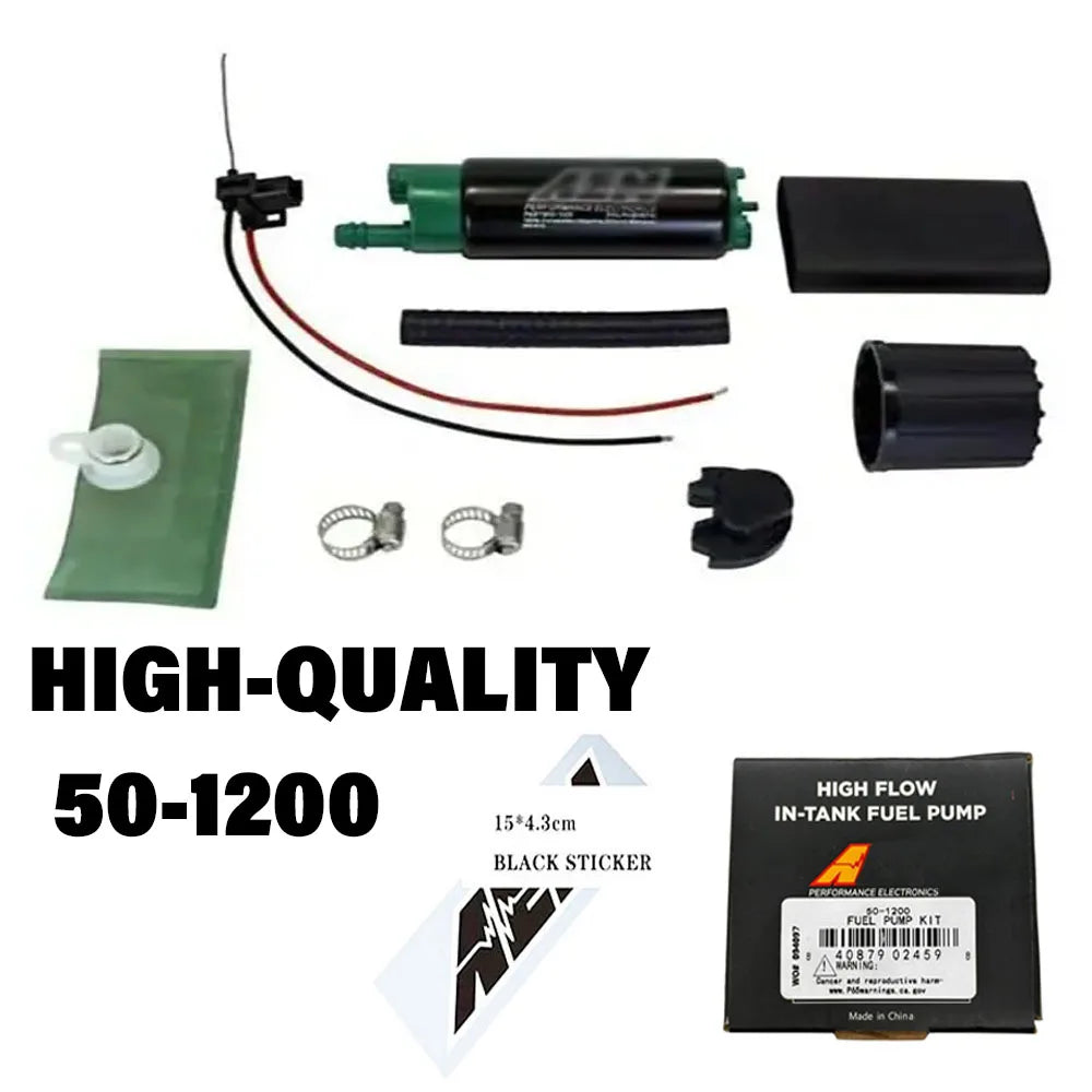 50-1200 High Flow For E85 340LPH 39mm Fuel Pump Kit for Walbro GSS342 50-1200,with for AEM Stickers