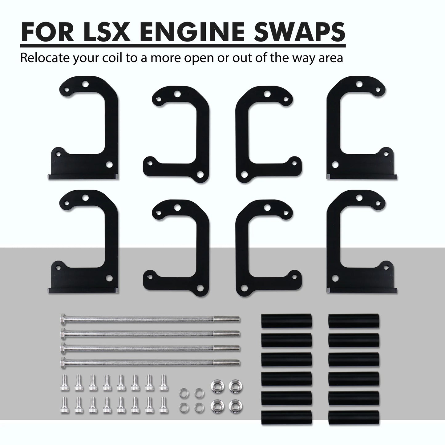 Relocation Brackets for LS Remote Mount Coil (D585) for LSX Swap Heat Sink for LM7 LR4 LQ4 L59 LQ9 LM4 L33 LH6 L92 L76