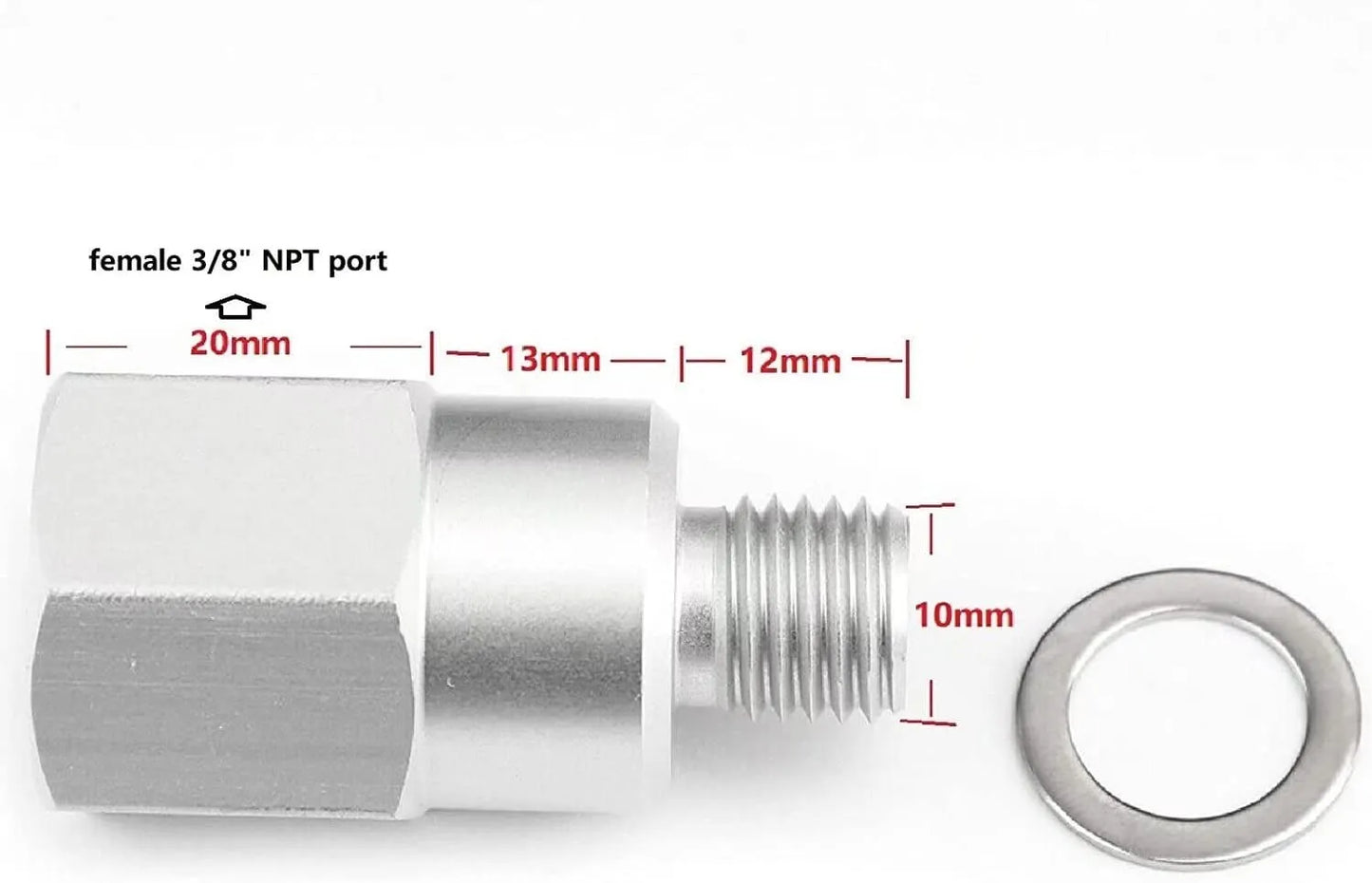 LS Engine Swap M16 1.5 to 1/8" NPT Oil Pressure Sensor Adapter and Coolant Temperature Sensor M12 1.5 to 3/8" NPT for All LS