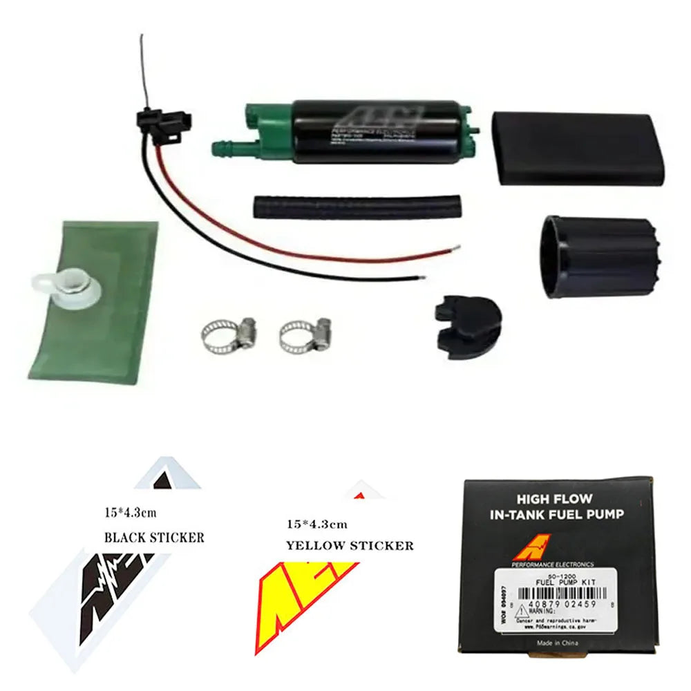 50-1200 High Flow For E85 340LPH 39mm Fuel Pump Kit for Walbro GSS342 50-1200,with for AEM Stickers