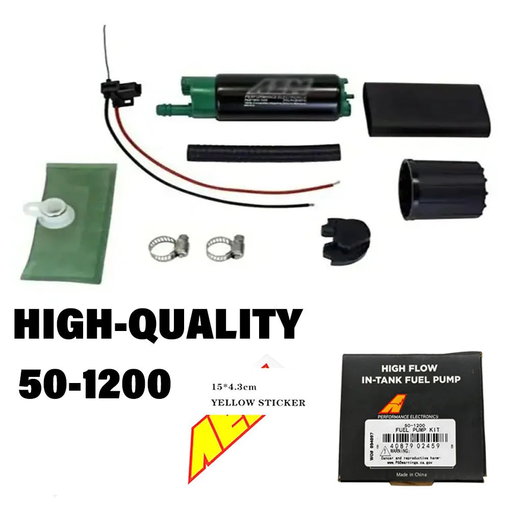 50-1200 High Flow For E85 340LPH 39mm Fuel Pump Kit for Walbro GSS342 50-1200,with for AEM Stickers