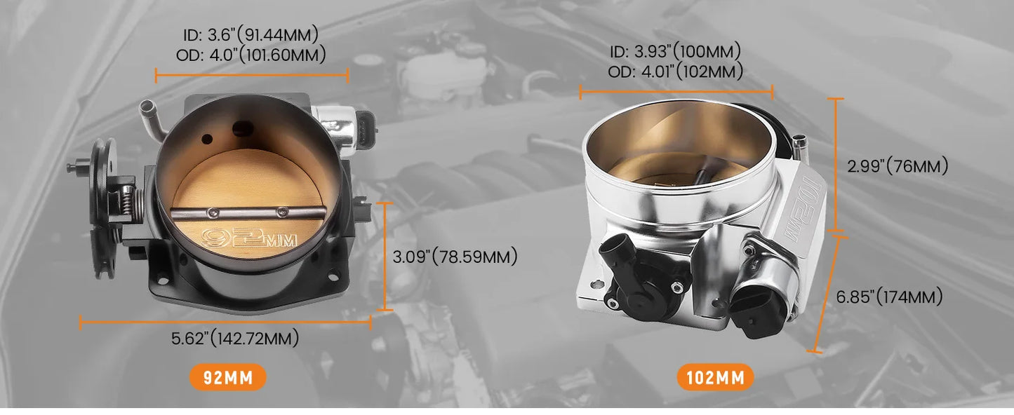 92mm Cable Throttle Body w/ TPS & IAC | Fits LS1 LS2 LS3 LS6 LS7 LSX | The LS Swap Shop
