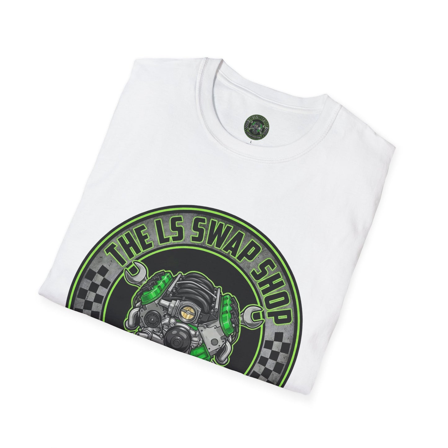 LS Swap Shop T-Shirt — "LS Swap Everything" Engine Logo Tee