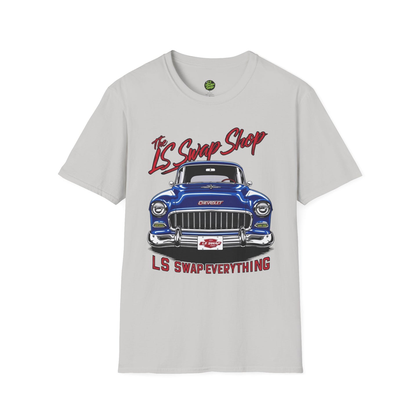 LS Swap Shop Tee – '55 Bel Air Front View Banner Edition