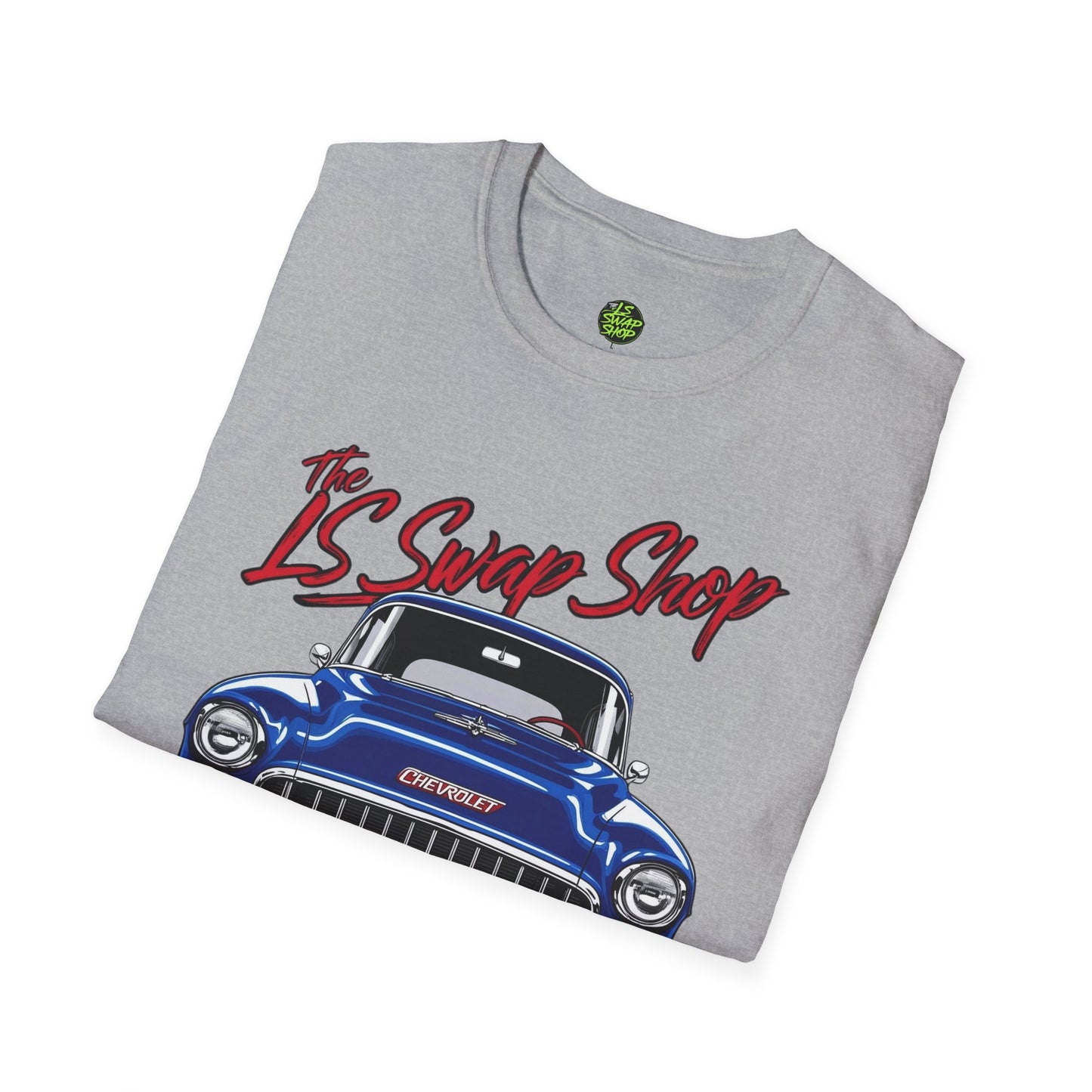 LS Swap Shop Tee – '55 Bel Air Front View Banner Edition