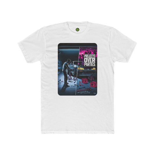 "Projects Over Parties" Split-Life Tee