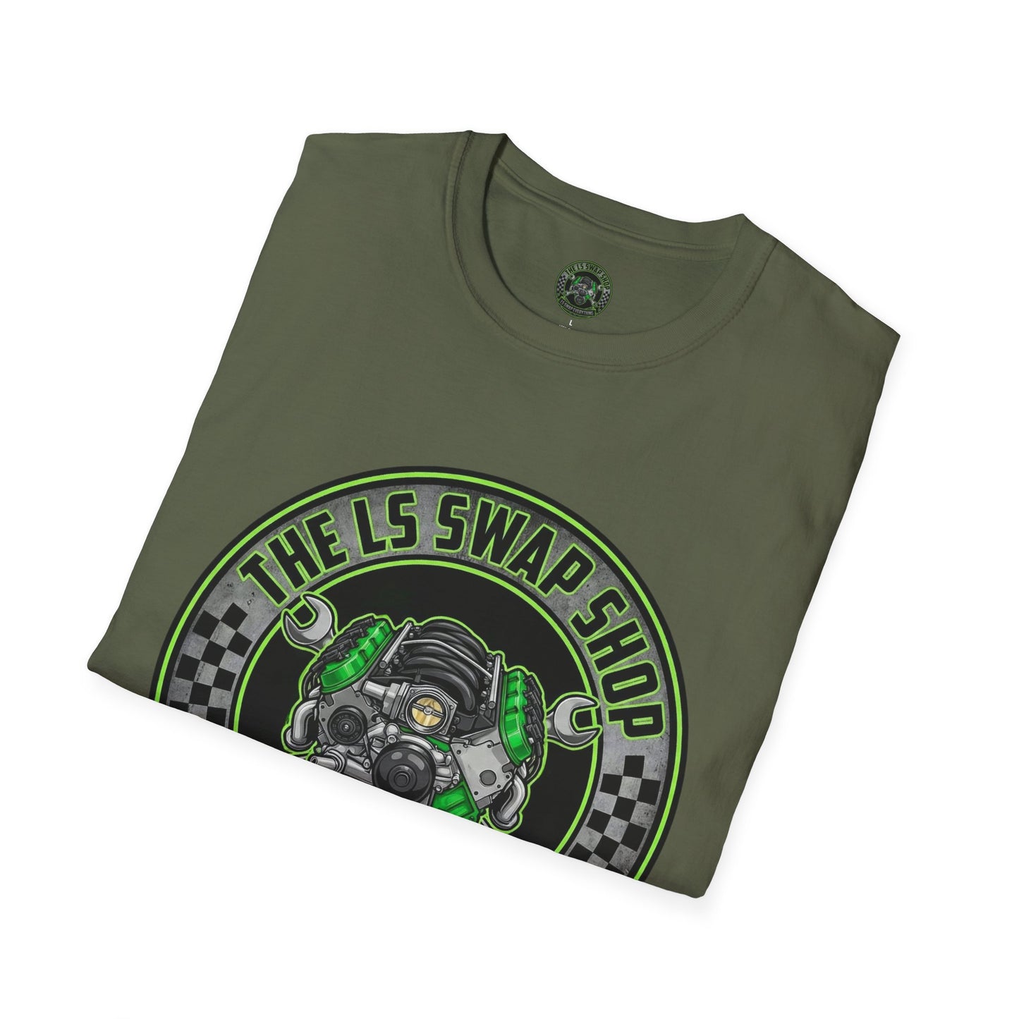LS Swap Shop T-Shirt — "LS Swap Everything" Engine Logo Tee