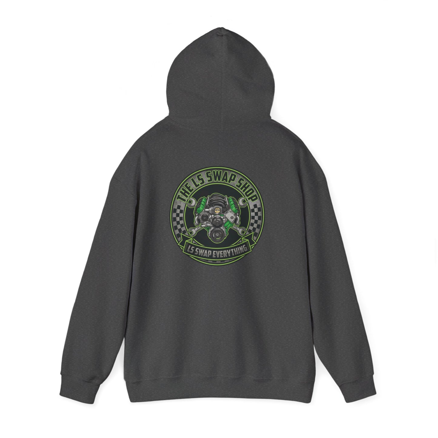 LS Swap Everything Hoodie — LS Engine Logo Back & Chest