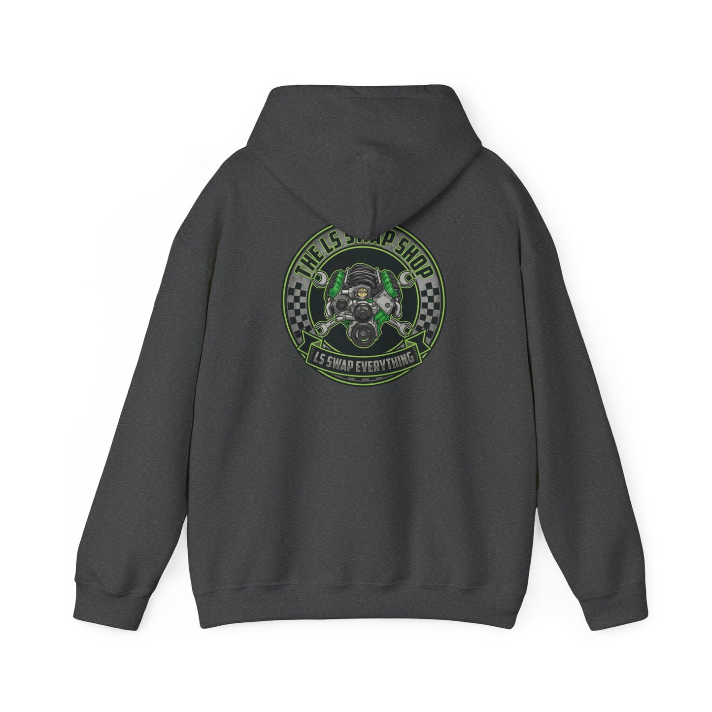 LS Swap Everything Hoodie — LS Engine Logo Back & Chest