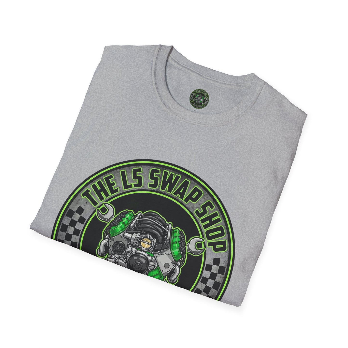LS Swap Shop T-Shirt — "LS Swap Everything" Engine Logo Tee
