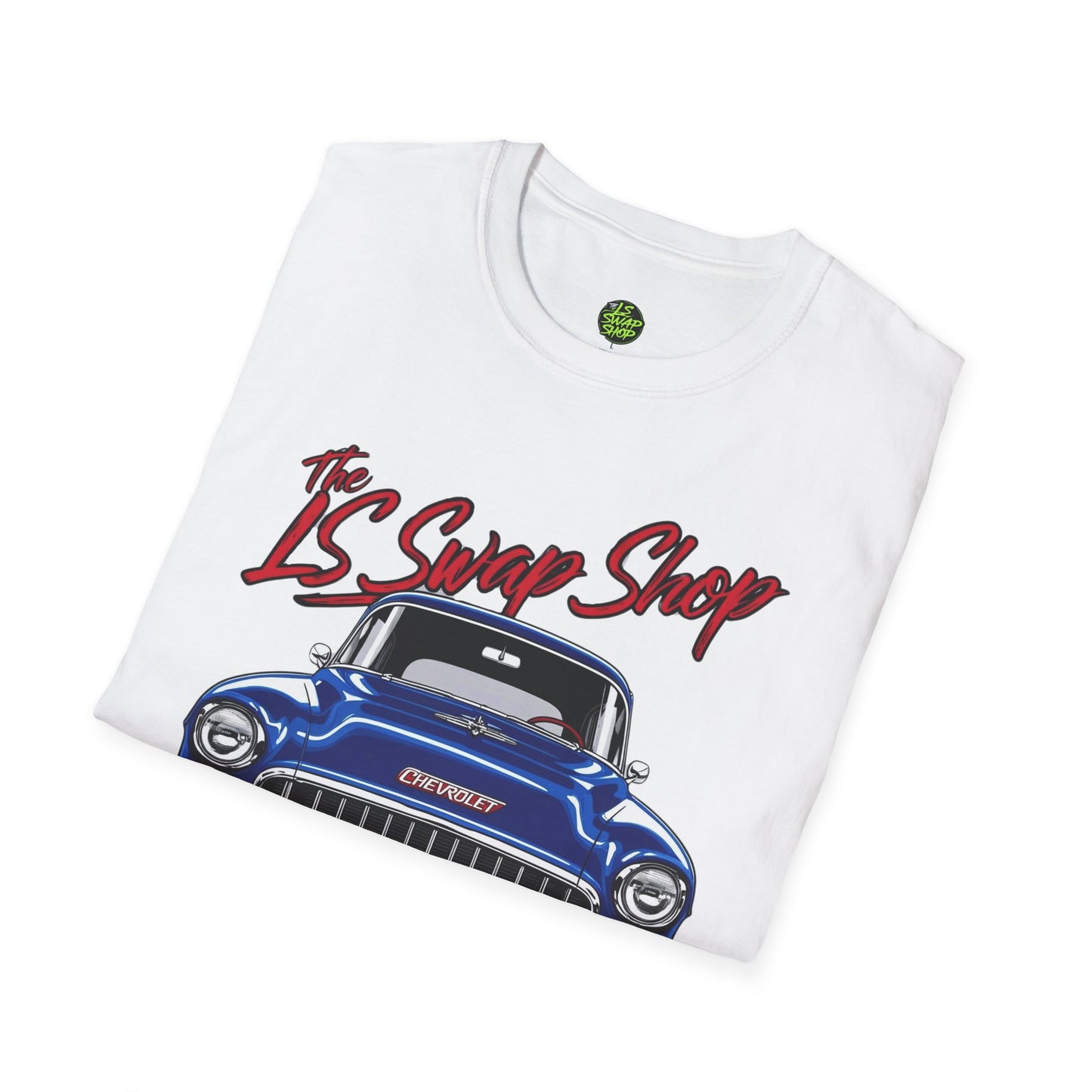 LS Swap Shop Tee – '55 Bel Air Front View Banner Edition