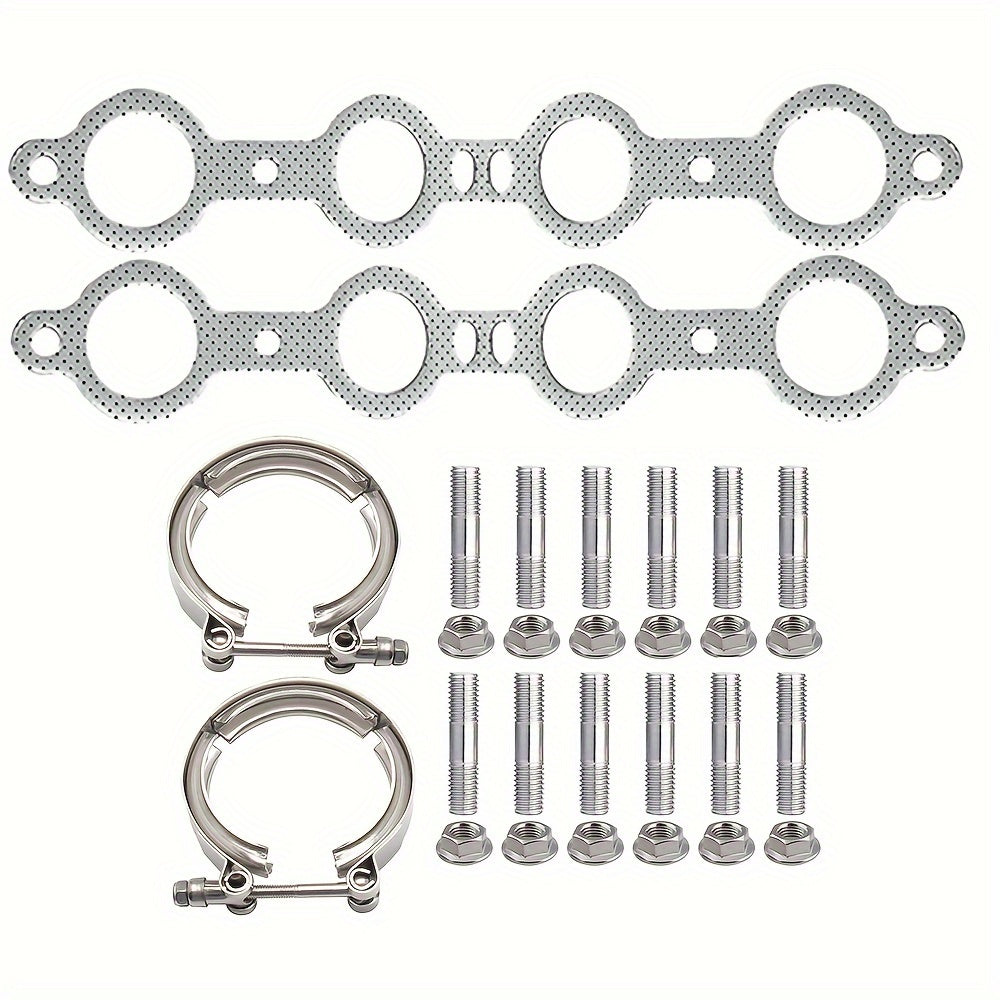 Turbo Exhaust Manifold & Headers For LS1 LS6 LSX GM V8+Elbows T3 T4 To 3.0" V Band