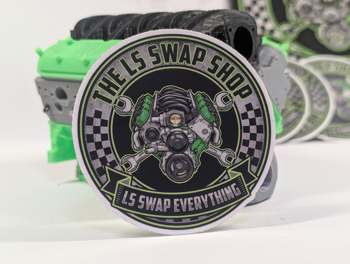 The LS Swap Shop – LS Swap Everything Vinyl Sticker (3" x 3")