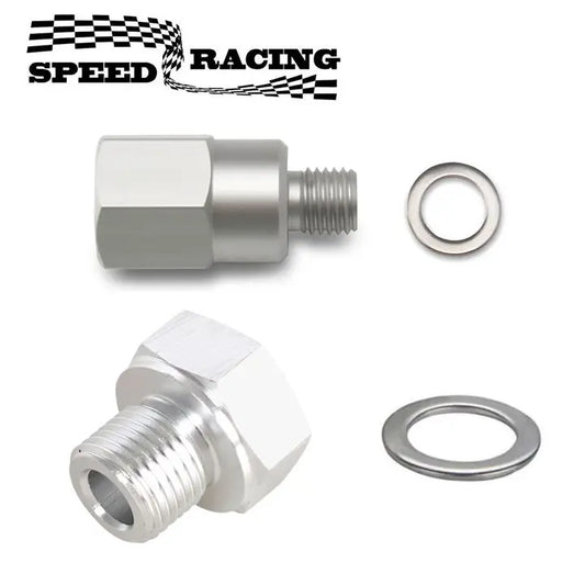 LS Engine Swap M16 1.5 to 1/8" NPT Oil Pressure Sensor Adapter and Coolant Temperature Sensor M12 1.5 to 3/8" NPT for All LS